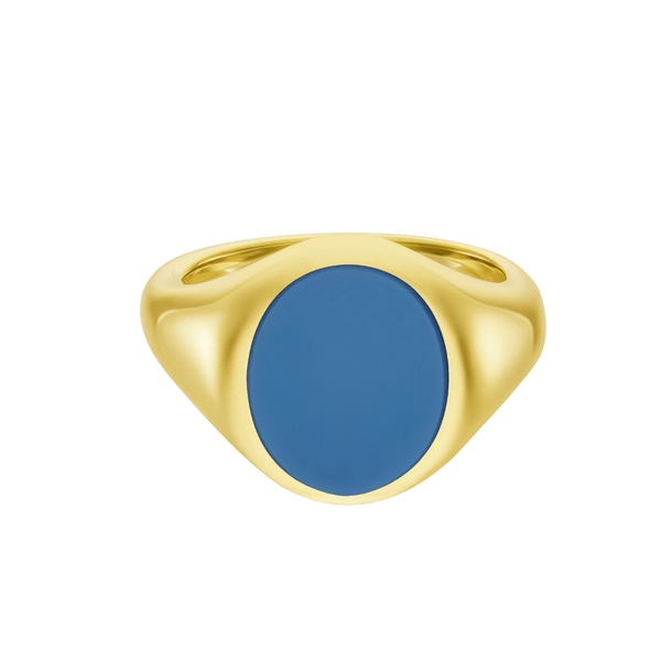 deakin & francis Yellow Gold Stone Set Sardonyx Signet Ring