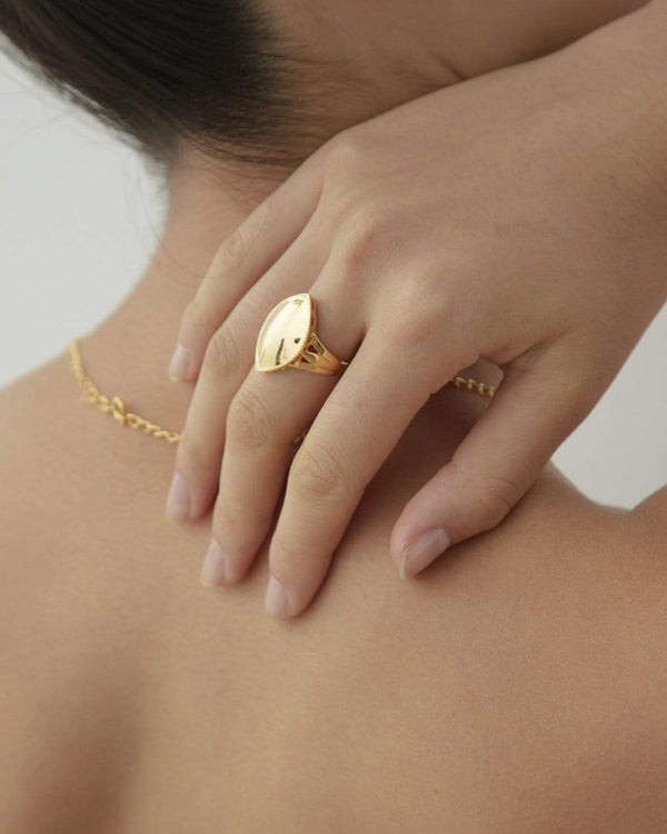 Dear Letterman Aahil Gold Ring