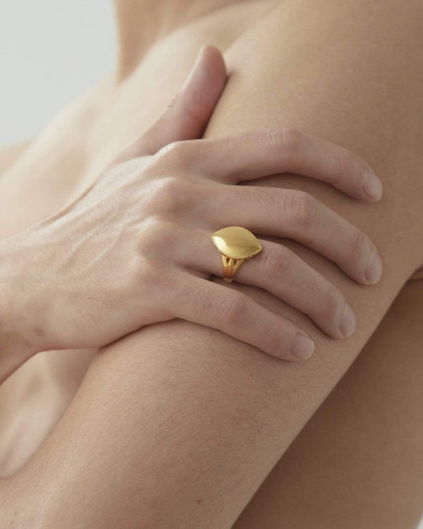 Dear Letterman Aahil Gold Ring