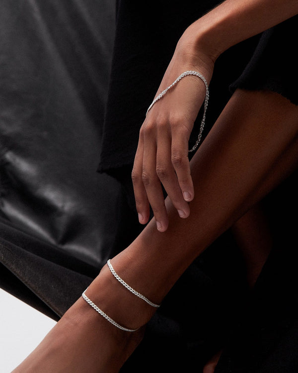 Dear Letterman Aara Silver Anklet