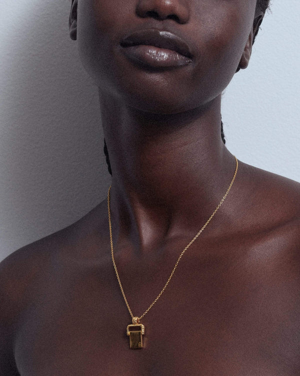 Dear Letterman Alvah Gold Necklace