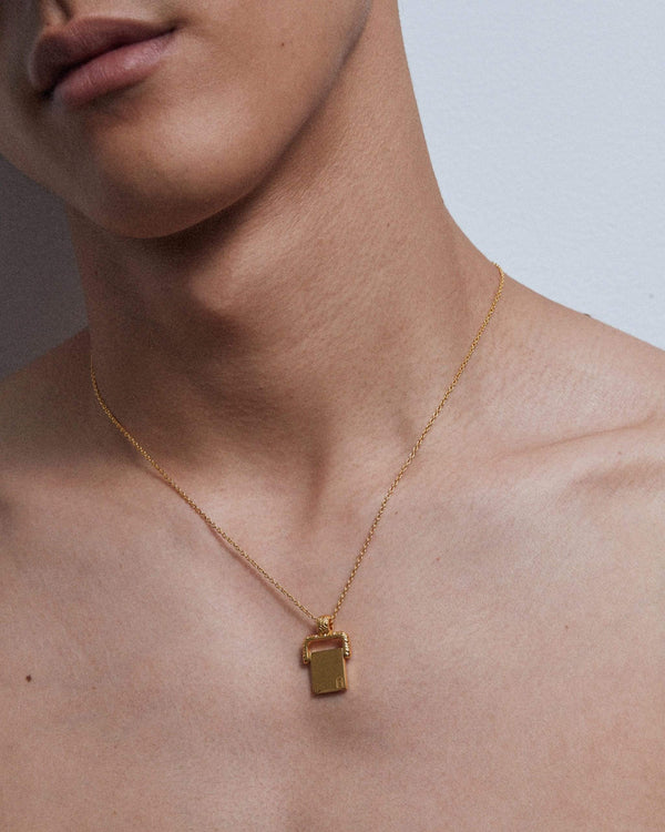 Dear Letterman Alvah Gold Necklace