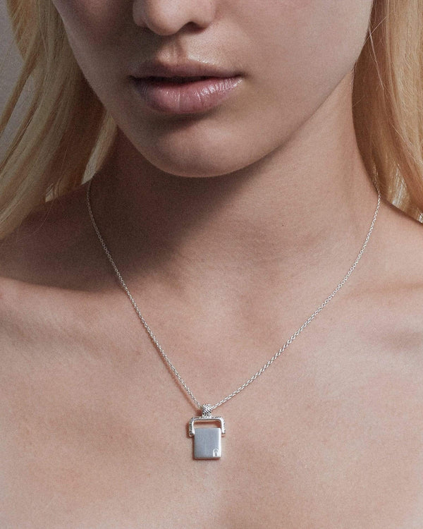 Dear Letterman Alvah Silver Necklace