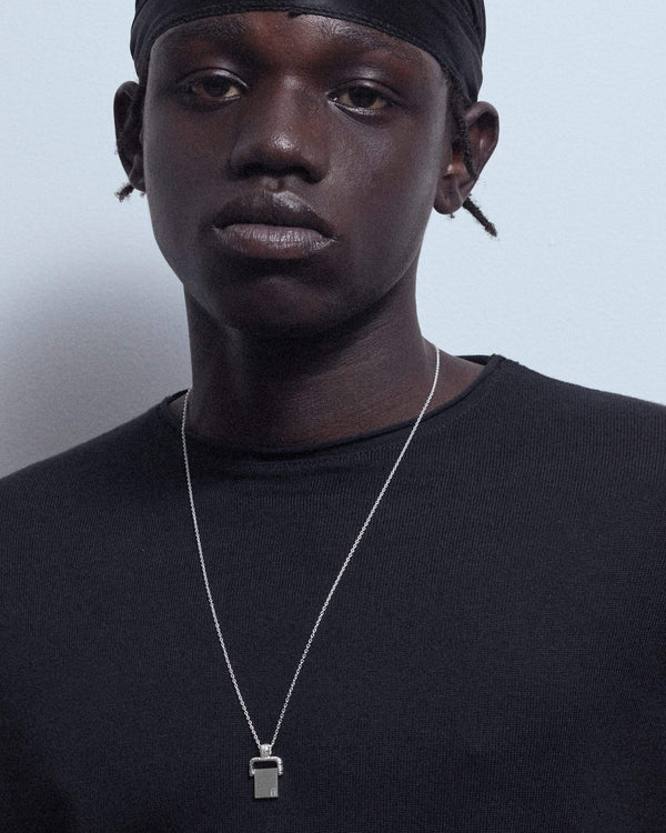 Dear Letterman Alvah Silver Necklace