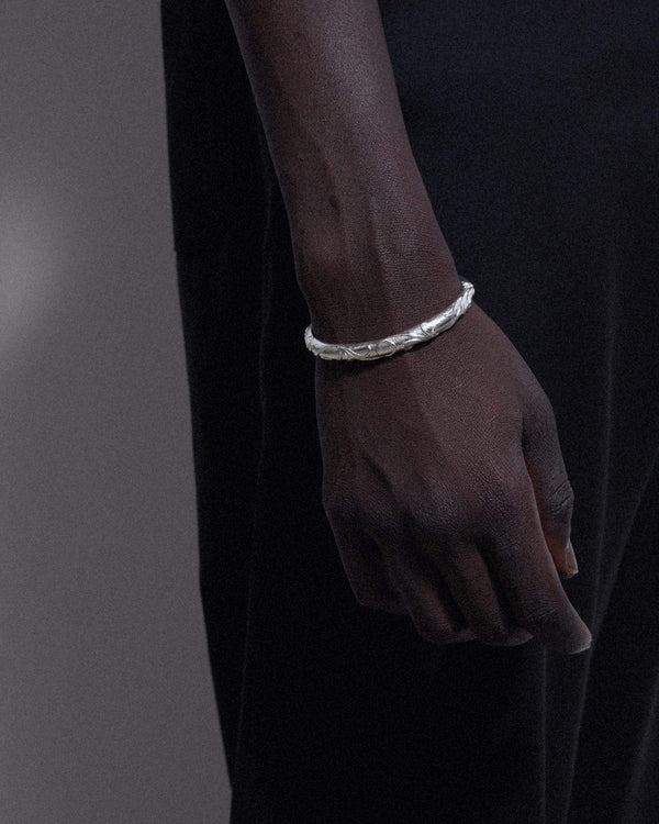 Dear Letterman Aqal Silver Bangle