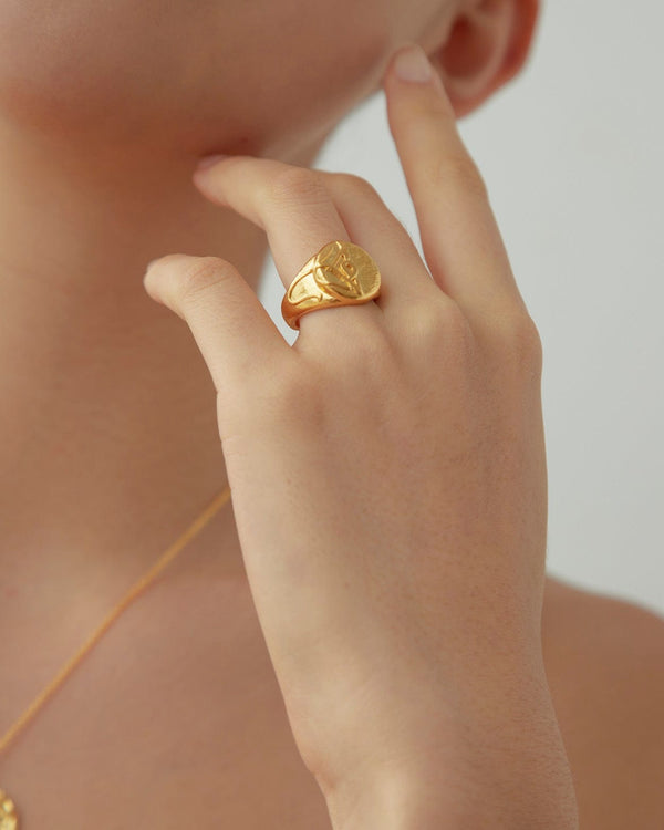 Dear Letterman Ayan Gold Ring