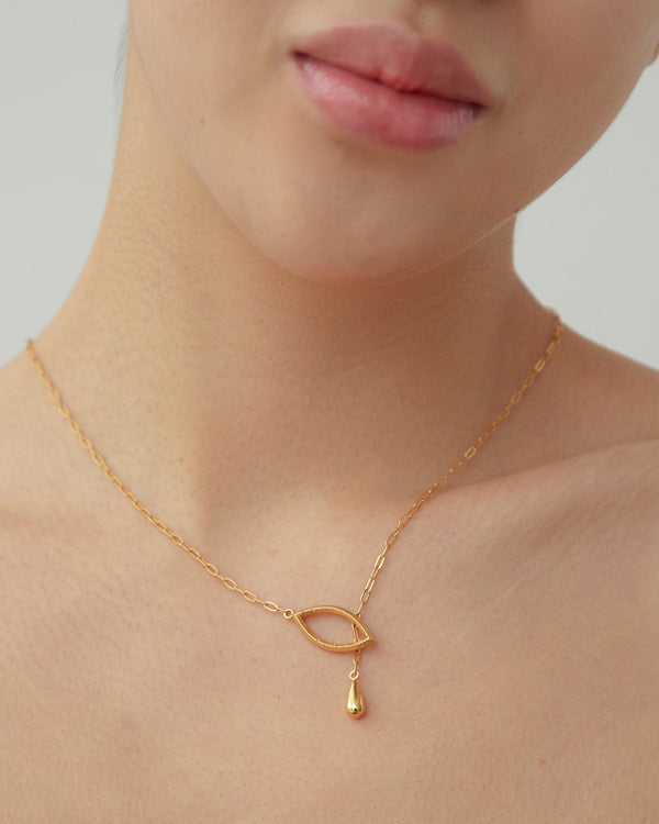 Dear Letterman Dame Gold Necklace