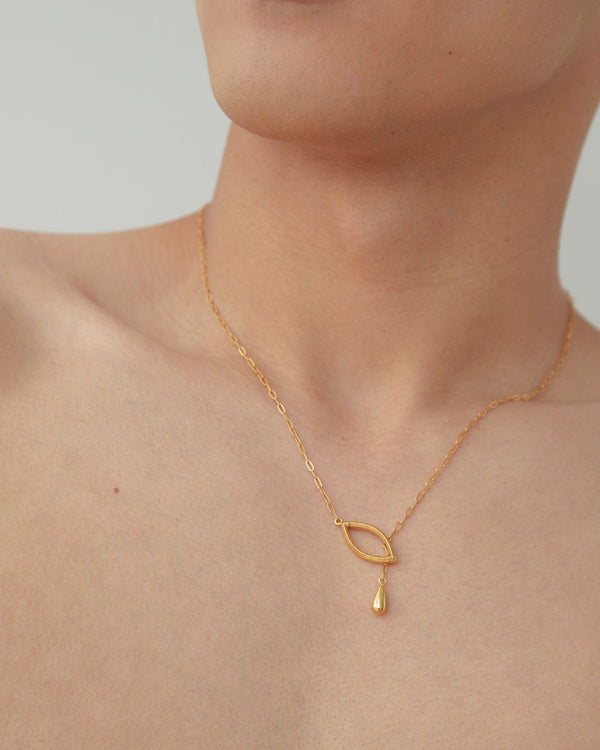 Dear Letterman Dame Gold Necklace