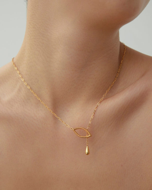 Dear Letterman Dame Gold Necklace