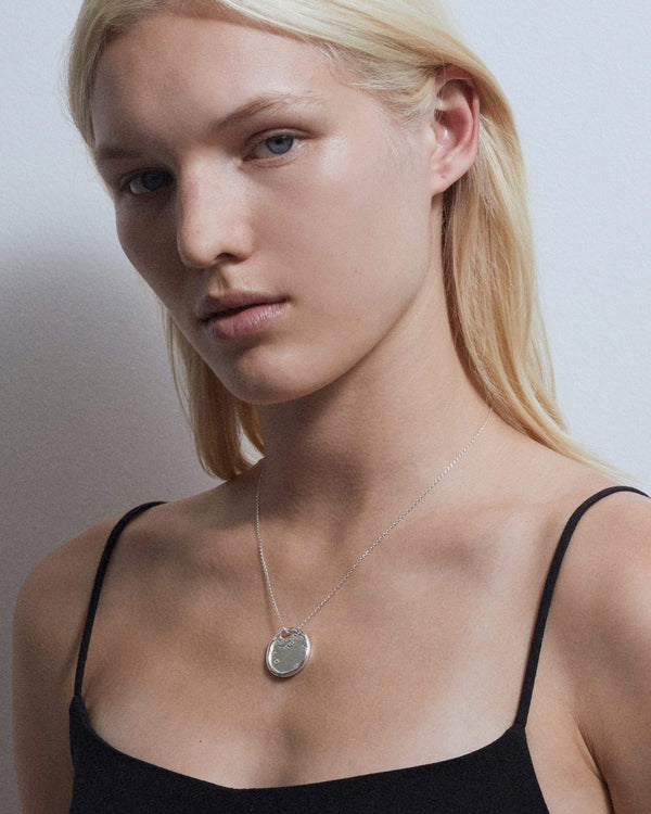 Dear Letterman Hel'm Silver Necklace