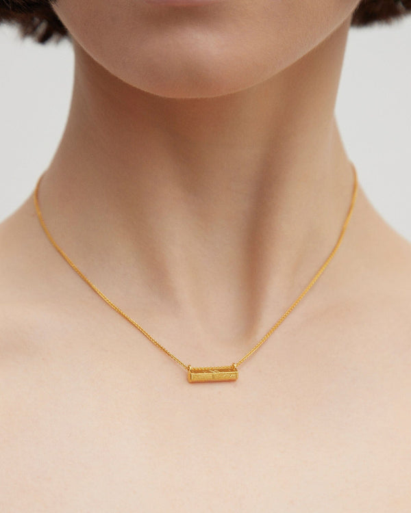 Dear Letterman Isama Gold Necklace