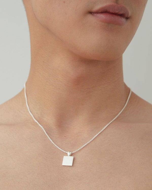 Dear Letterman Matin Silver Necklace