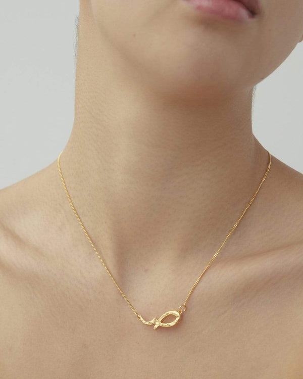Dear Letterman Sabr Gold Necklace