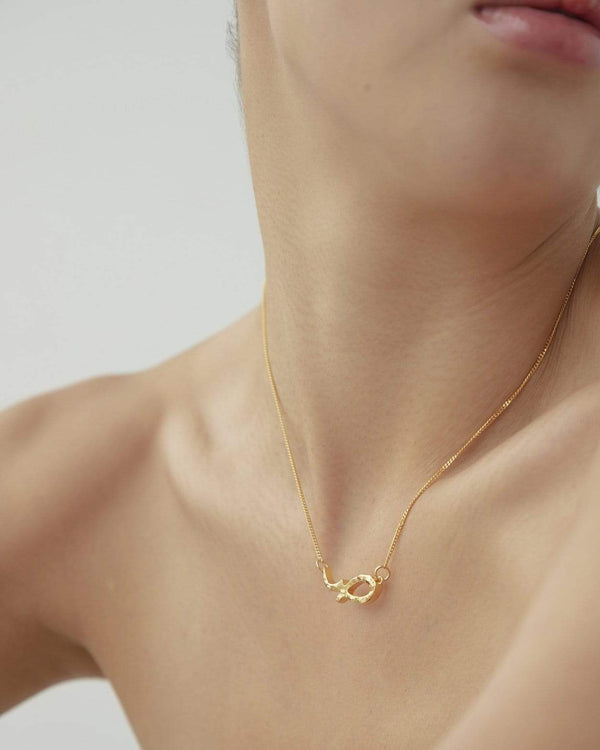 Dear Letterman Sabr Gold Necklace