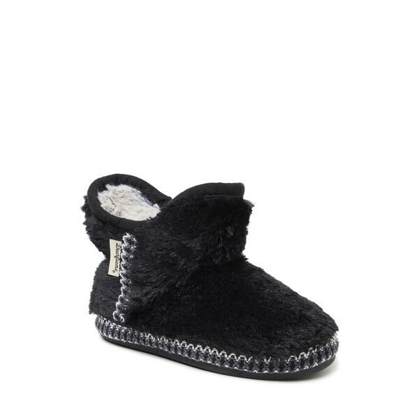 dearfoams Kids Charlotte Furry Bootie Slipper