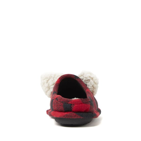 Dearfoams Kids Lil' Bear Buffalo Check Clog Slipper