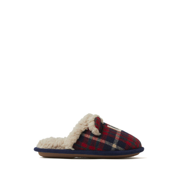 Dearfoams Kids Lil Bear Plaid Scuff