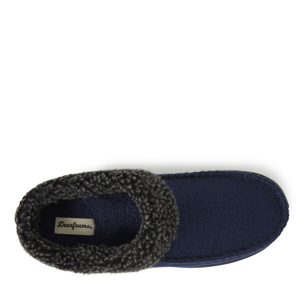 Dearfoams Men's Brendan Twill Whipstitch Clog