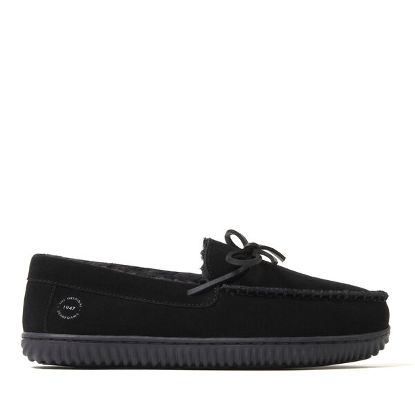 Dearfoams Men's Douglas Genuine Suede Moc With Tie