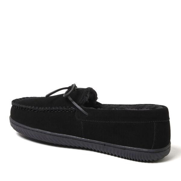 Dearfoams Men's Douglas Genuine Suede Moc With Tie