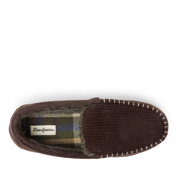Dearfoams Men's Niles Corduroy Moccasin