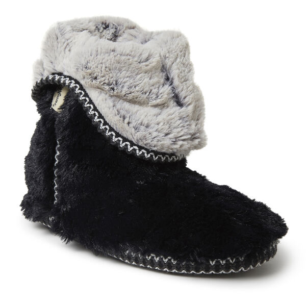 dearfoams Women's Beth Faux Fur Foldown Bootie dearfoams Women's Beth Faux Fur Foldown Bootie
