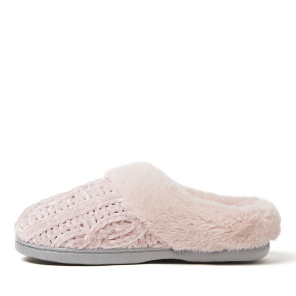Dearfoams Women's Claire Cable Knit Chenille Clog