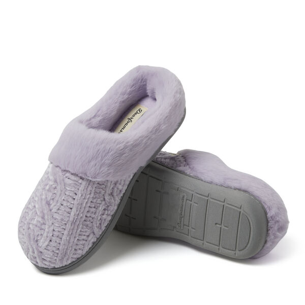 Dearfoams Women's Claire Cable Knit Chenille Clog
