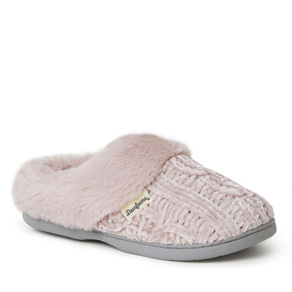dearfoams Women's Claire Cable Knit Chenille Clog