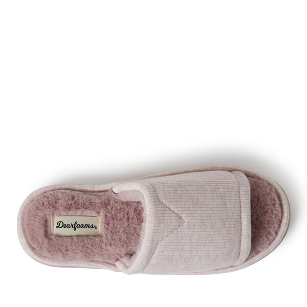 Dearfoams Women's Demi Rib Knit Slide