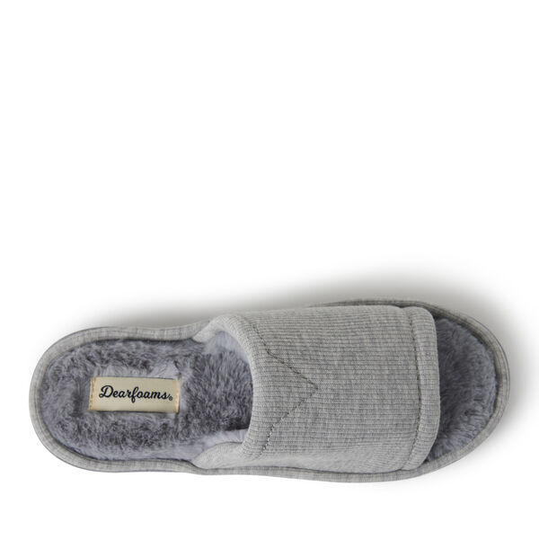 Dearfoams Women's Demi Rib Knit Slide