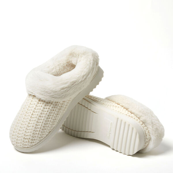 Dearfoams Women's Hannah Festive Knit Clog