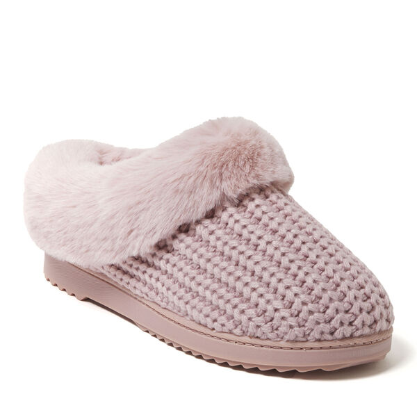 dearfoams Women's Hannah Festive Knit Clog