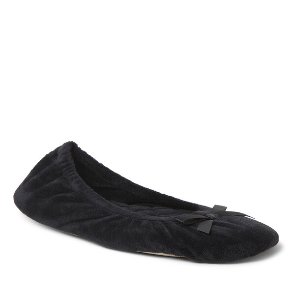 dearfoams Women's Layla Velour Ballerina Slipper