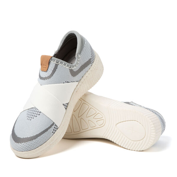Dearfoams Women's Livie X Strap Knit Trainer