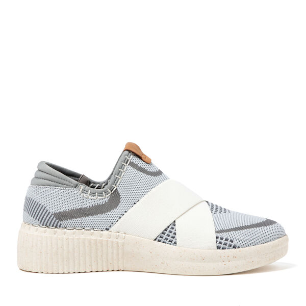 Dearfoams Women's Livie X Strap Knit Trainer