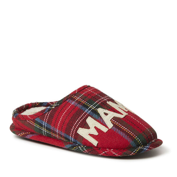 Dearfoams Women's Mama Bear Plaid Clog Slippers