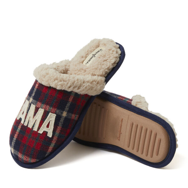 Dearfoams Women's Mama Bear Plaid Scuff