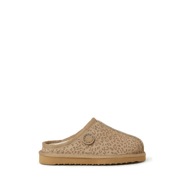 Dearfoams Kid's Fireside By Dearfoams Dempsey Genuine Shearling Clog Slipper