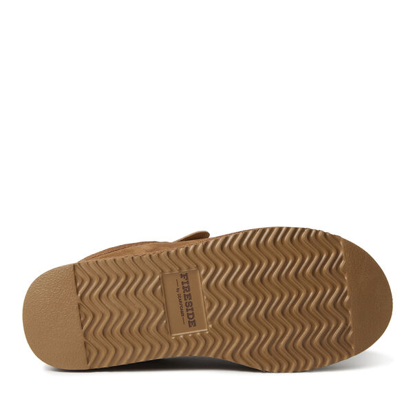 Dearfoams Men's Fireside By Dearfoams Grafton Genuine Shearling Clog Slipper With Woven Accent