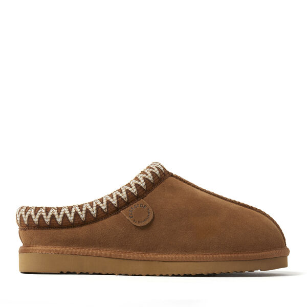 Dearfoams Men's Fireside By Dearfoams Grafton Genuine Shearling Clog With Taping