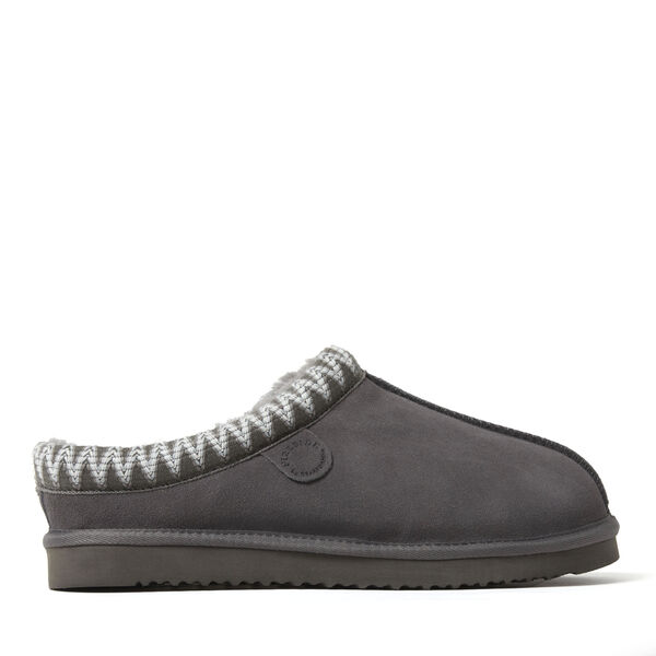 Dearfoams Men's Fireside By Dearfoams Grafton Genuine Shearling Clog With Taping