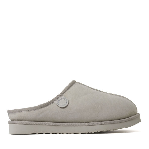 Dearfoams Men's Fireside By Dearfoams Grafton Genuine Shearling Clog Slipper With Woven Accent