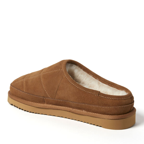 Dearfoams Men's Fireside By Dearfoams Grafton Quilted Genuine Shearling Clog