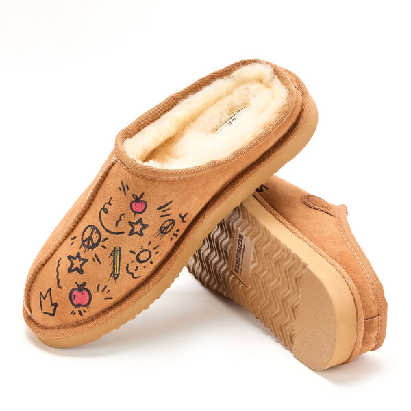 Dearfoams Men's Fireside By Dearfoams Kindness Wins Grafton Genuine Shearling Clog-Online Exclusive