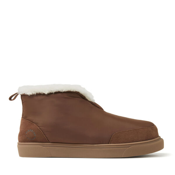 Dearfoams Men's Fireside By Dearfoams Shearling Warm Up Bootie