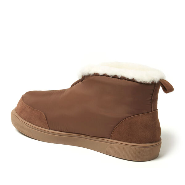 Dearfoams Men's Fireside By Dearfoams Shearling Warm Up Bootie