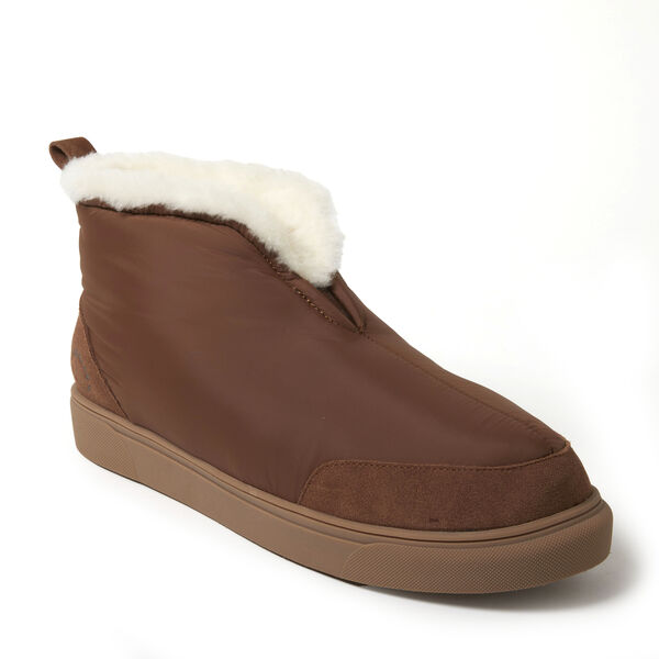 dearfoams Men's Fireside by Dearfoams Shearling Warm Up Bootie