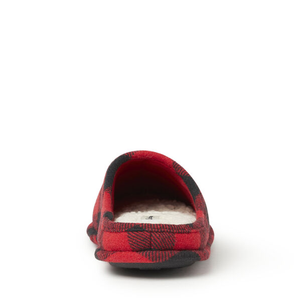 Dearfoams Men's Papa Bear Buffalo Check Clog Slipper