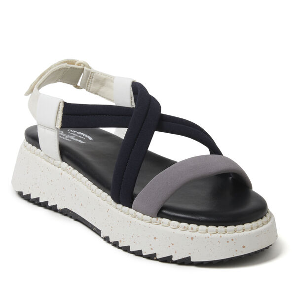 dearfoams Women's Daylen Adjustable Strap Platform Sandal